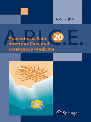 cover image of Anaesthesia, Pain, Intensive Care and Emergency Medicine--A.P.I.C.E.